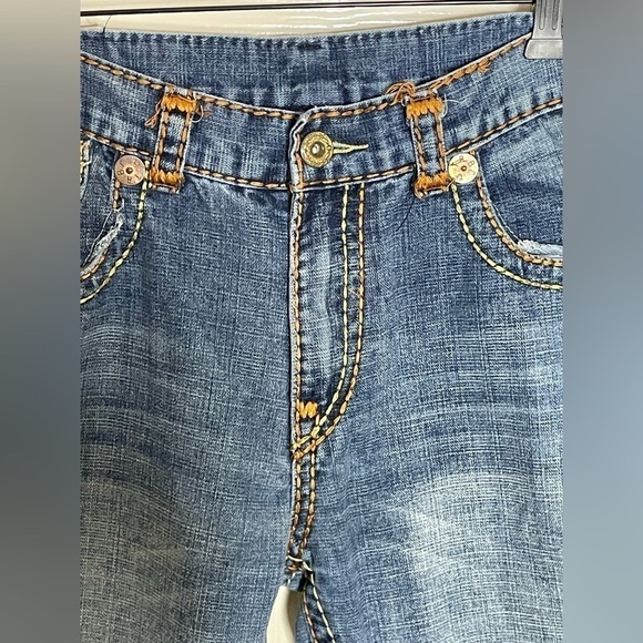 True Religion Joey Super T Rainbow Stitch Flare Jeans 34 - Picture 10 of 13